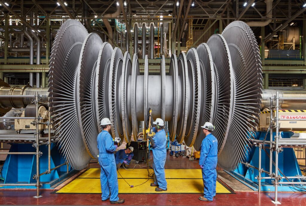 Workers of Bruce Power performing routine maintenance checks